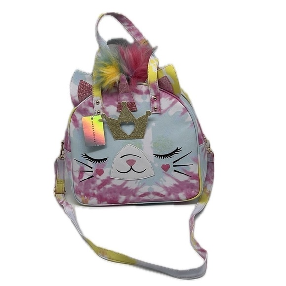 Under One Sky Handbags - Under‎ One Sky Pastel Tie Dye Princess Unicorn with Poms Pointed Ears Purse Bag